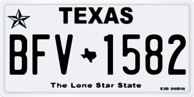 TX license plate BFV1582