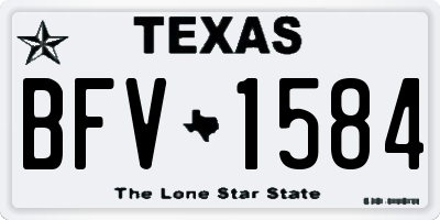 TX license plate BFV1584