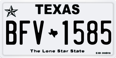 TX license plate BFV1585