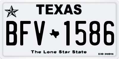 TX license plate BFV1586