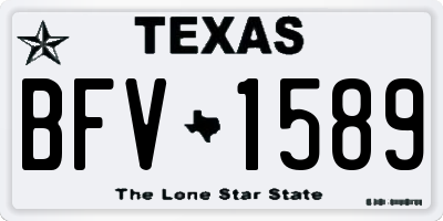 TX license plate BFV1589