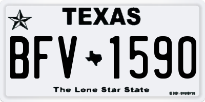 TX license plate BFV1590