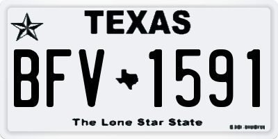 TX license plate BFV1591