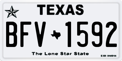 TX license plate BFV1592