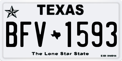 TX license plate BFV1593