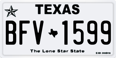 TX license plate BFV1599