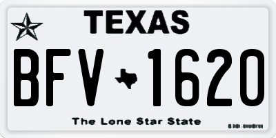 TX license plate BFV1620