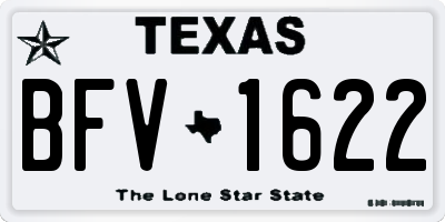 TX license plate BFV1622