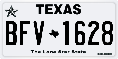 TX license plate BFV1628
