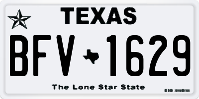 TX license plate BFV1629