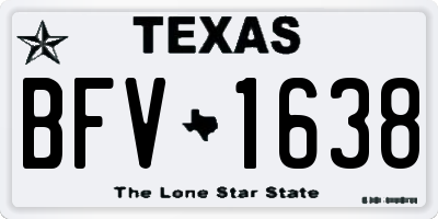 TX license plate BFV1638