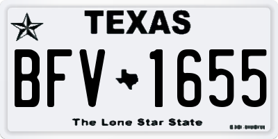 TX license plate BFV1655