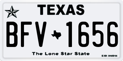 TX license plate BFV1656