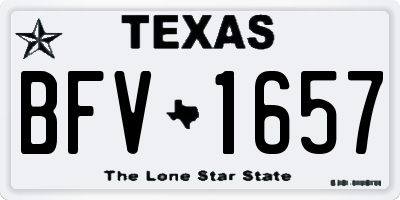 TX license plate BFV1657