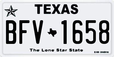 TX license plate BFV1658