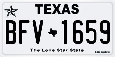TX license plate BFV1659