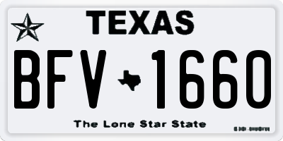 TX license plate BFV1660