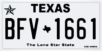 TX license plate BFV1661