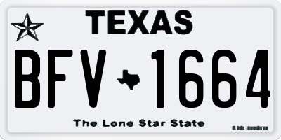 TX license plate BFV1664