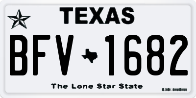 TX license plate BFV1682