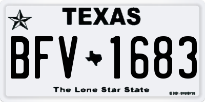 TX license plate BFV1683