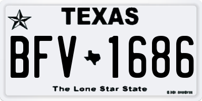 TX license plate BFV1686