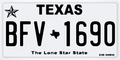 TX license plate BFV1690