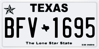 TX license plate BFV1695