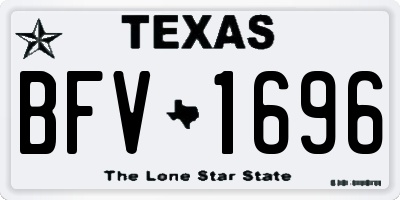 TX license plate BFV1696