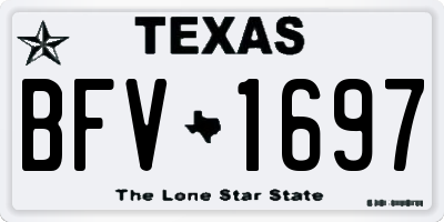 TX license plate BFV1697