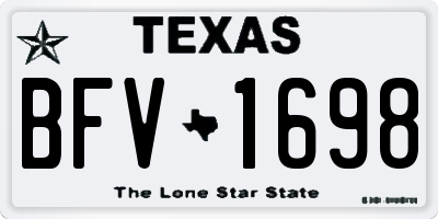 TX license plate BFV1698