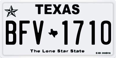 TX license plate BFV1710