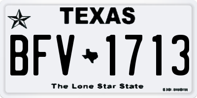 TX license plate BFV1713