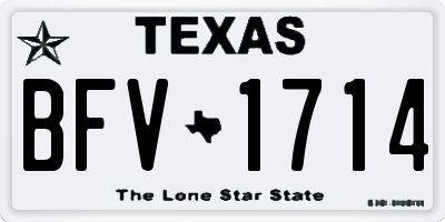 TX license plate BFV1714