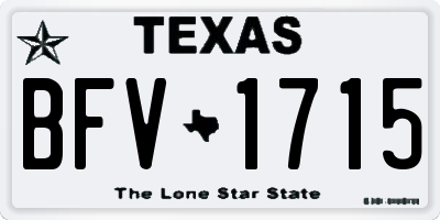 TX license plate BFV1715