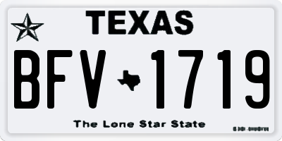 TX license plate BFV1719