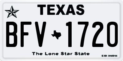 TX license plate BFV1720