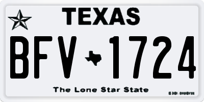 TX license plate BFV1724