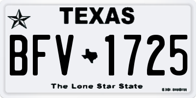 TX license plate BFV1725