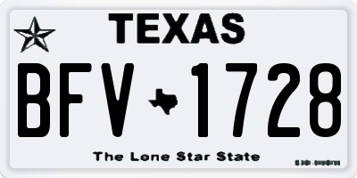 TX license plate BFV1728