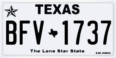 TX license plate BFV1737