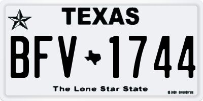 TX license plate BFV1744