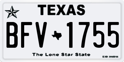 TX license plate BFV1755