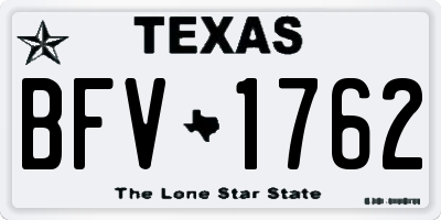 TX license plate BFV1762
