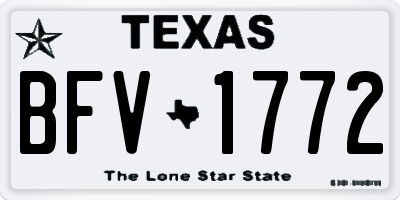 TX license plate BFV1772
