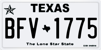 TX license plate BFV1775