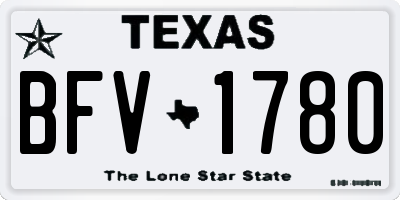 TX license plate BFV1780