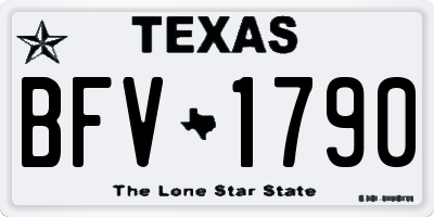 TX license plate BFV1790