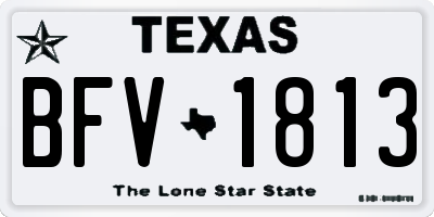 TX license plate BFV1813