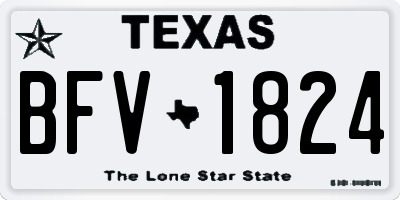 TX license plate BFV1824